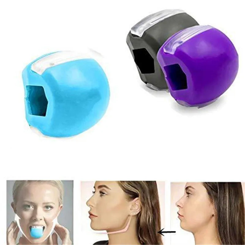 Silica Gel Face Fitness Ball Jaw Exerciser Facial Toner