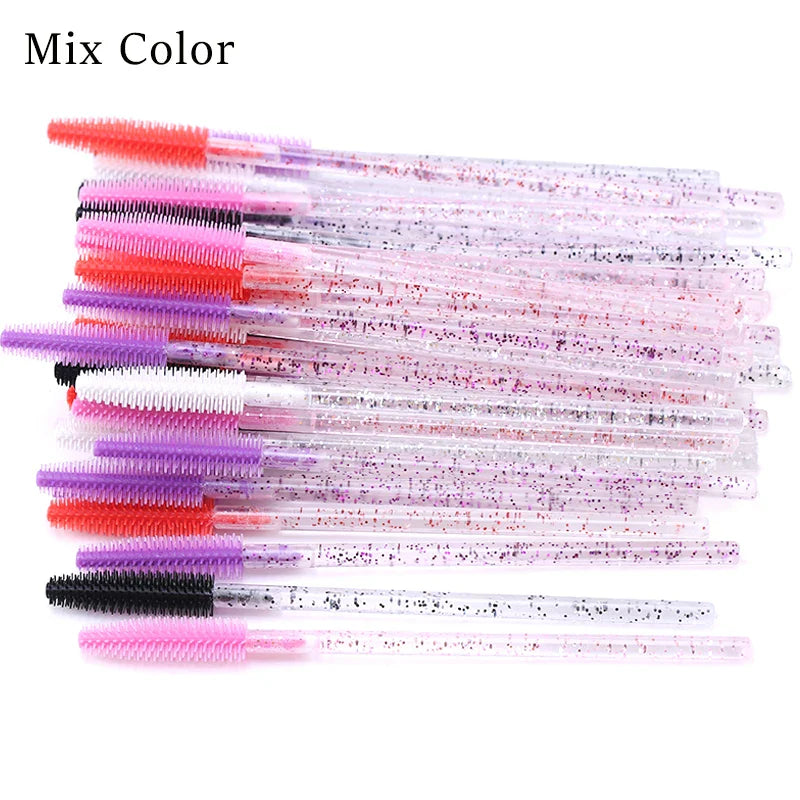 20pcs Crystal Silicone Eye Makeup Brush Set with Diamond Handles