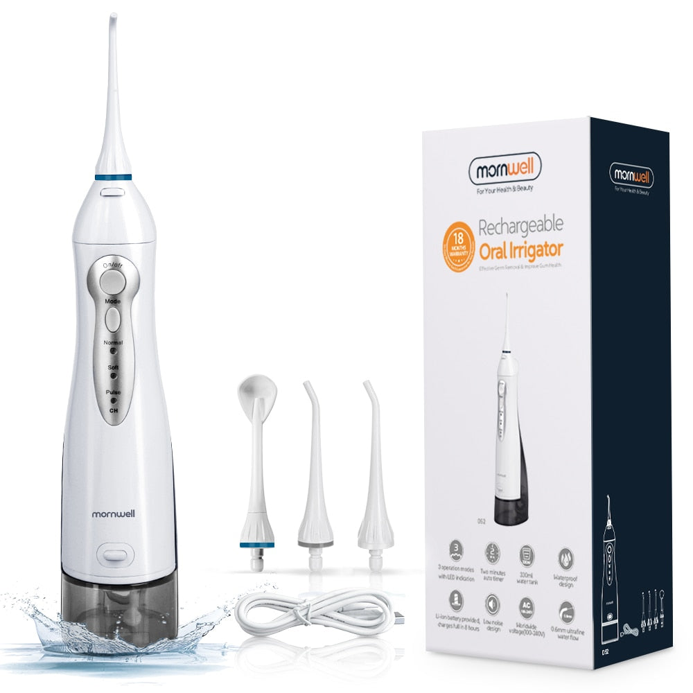 USB Rechargeable Dental Water Flosser - Portable Oral Irrigator