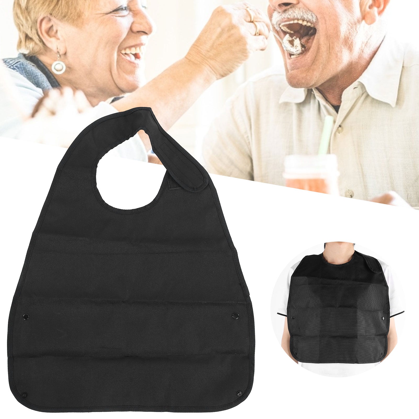 Waterproof Adult Bib - Long Clothing Protector for Elderly Dining