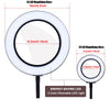 Flexible 5x Magnifier Table Top Desk Lamp - 3 Light Settings - USB - Black