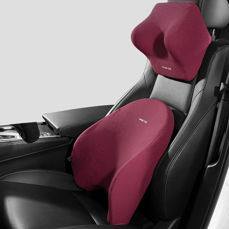 Universal Car Lumbar and Neck Support Pillow Set