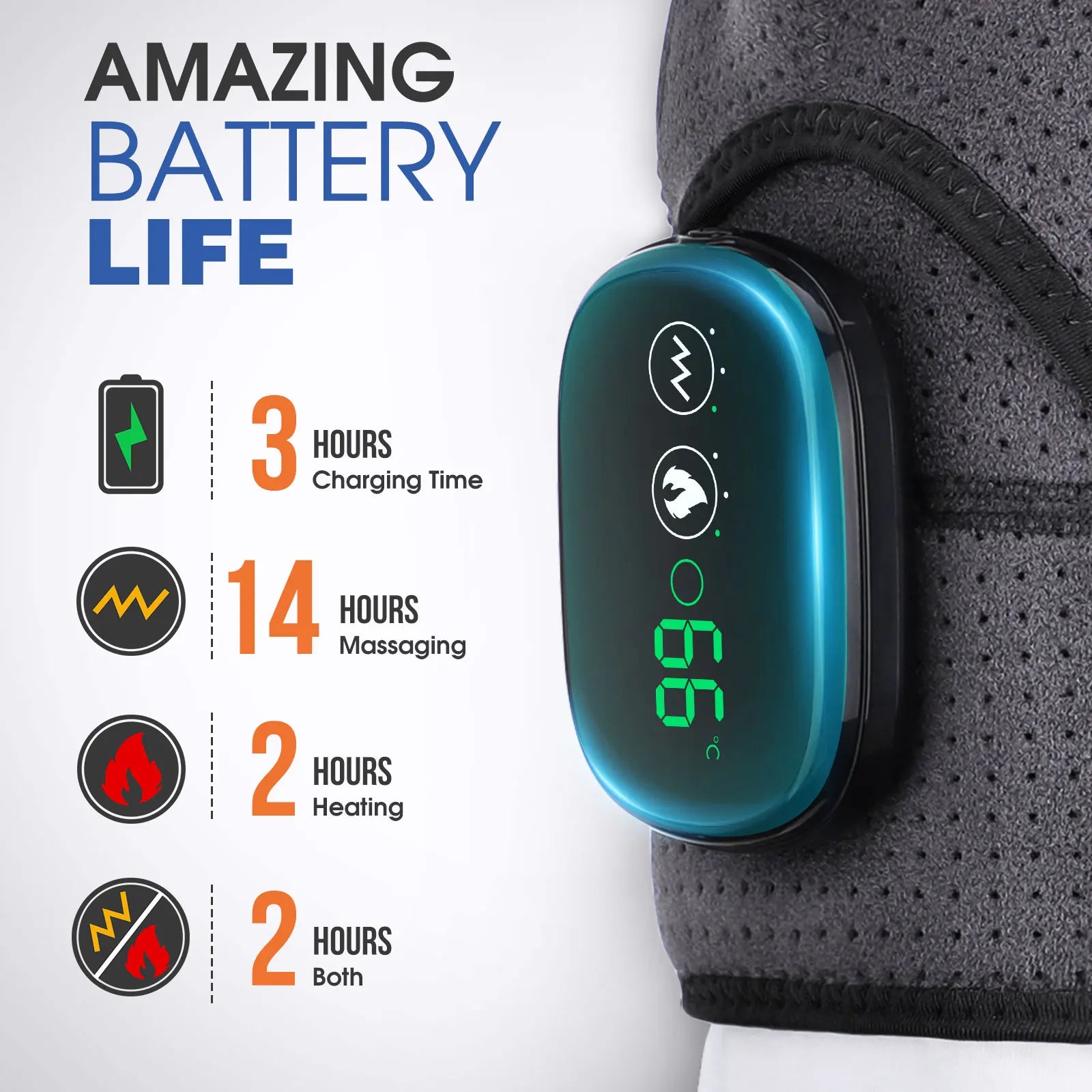 Heated Vibration Shoulder Massage Brace for Pain Relief