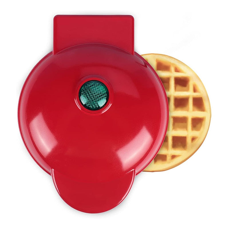 Electric Waffle Maker - Non-Stick Kitchen Appliance - Red EU Plug