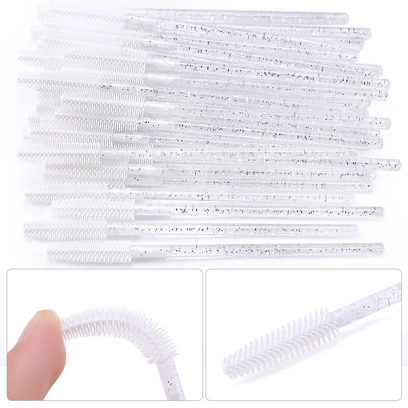 20pcs Crystal Silicone Eye Makeup Brush Set with Diamond Handles
