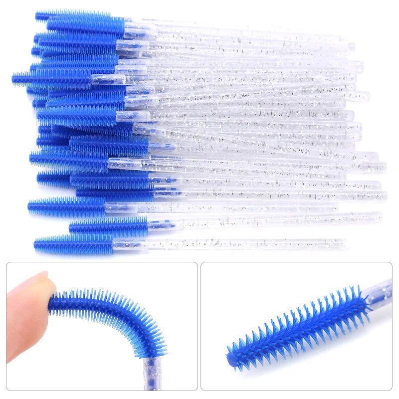 20pcs Crystal Silicone Eye Makeup Brush Set with Diamond Handles