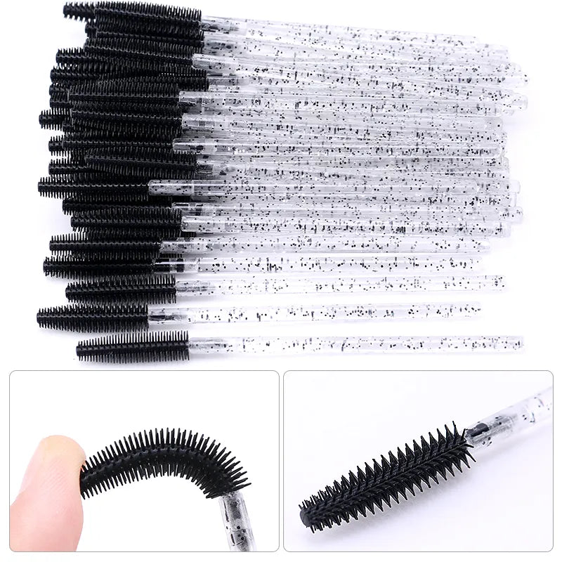 20pcs Crystal Silicone Eye Makeup Brush Set with Diamond Handles
