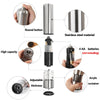 Stainless Steel Electric Salt and Pepper Mill - 2 Piece Set