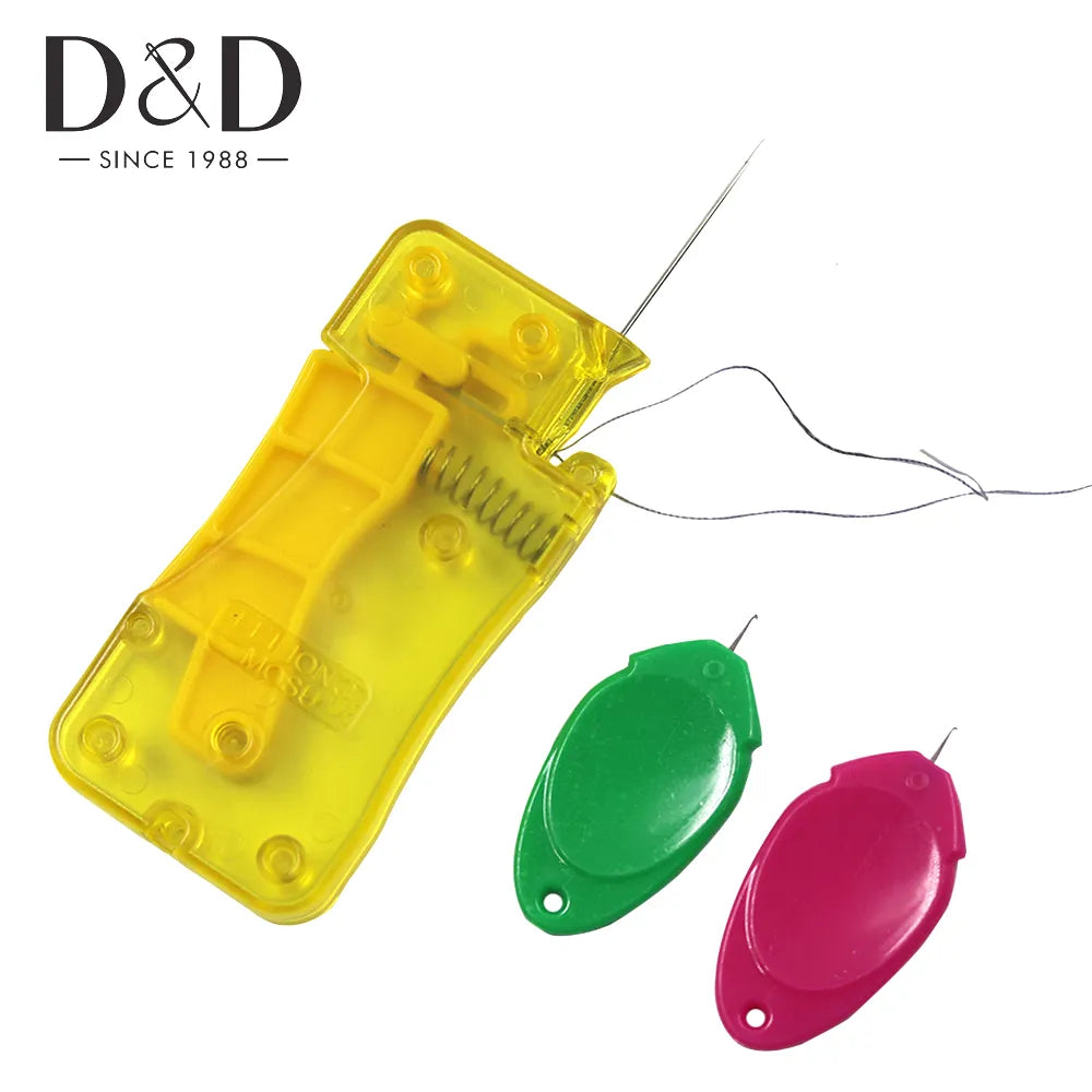3-Pack Automatic Needle Threader Craft Tools for Hand and Machine Sewing