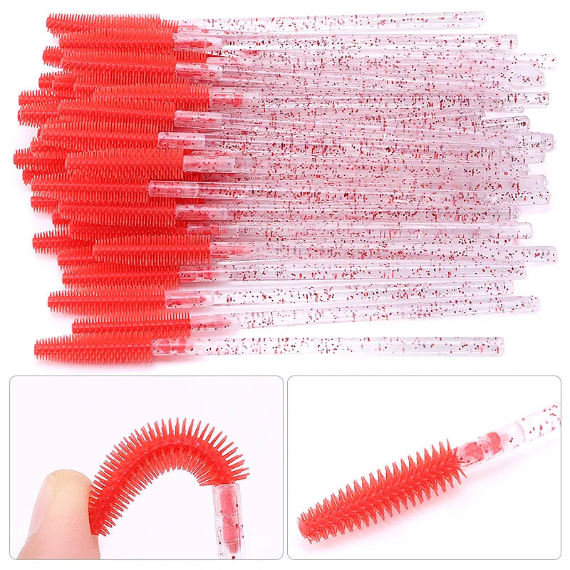20pcs Crystal Silicone Eye Makeup Brush Set with Diamond Handles