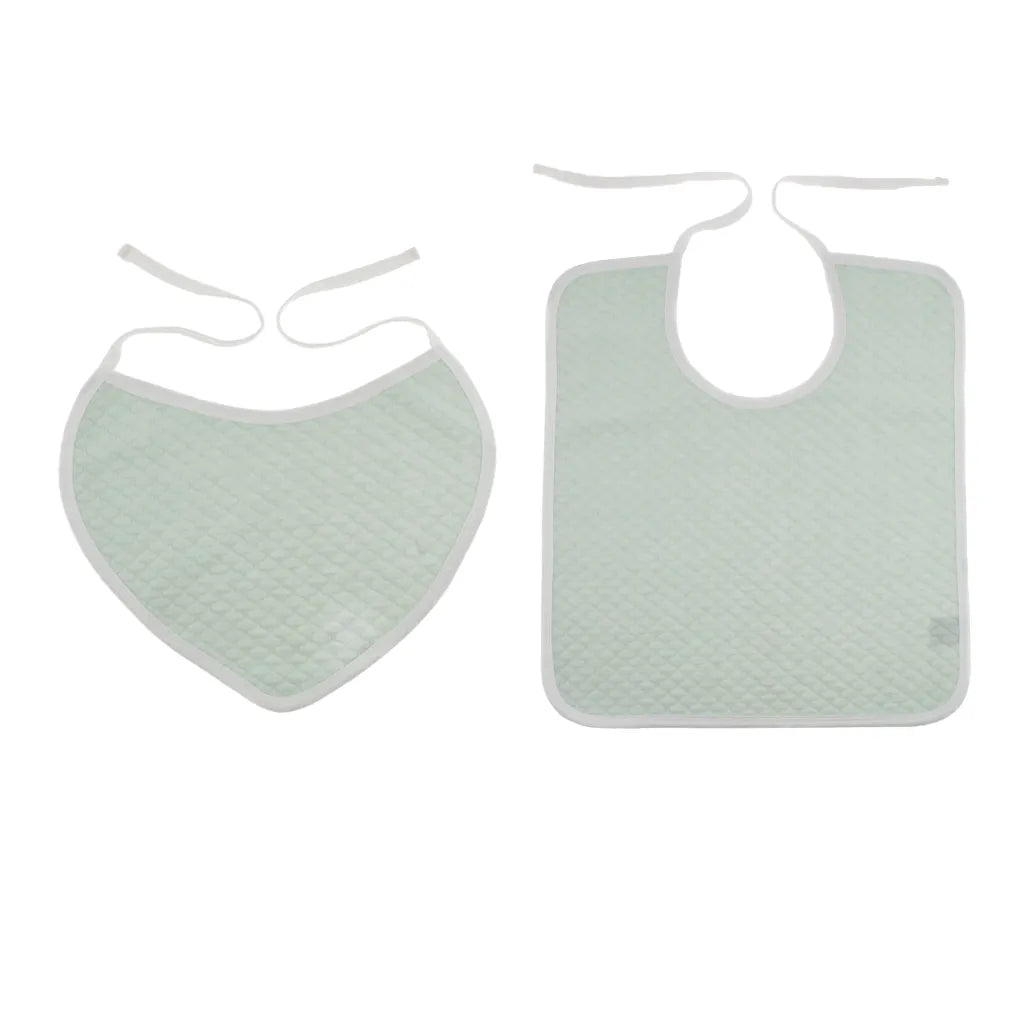 Cotton Mealtime Bib and Clothing Protector for Kids, Adults, and Elderly
