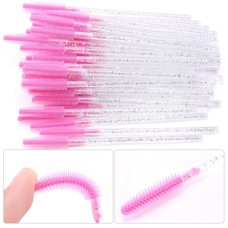 20pcs Crystal Silicone Eye Makeup Brush Set with Diamond Handles