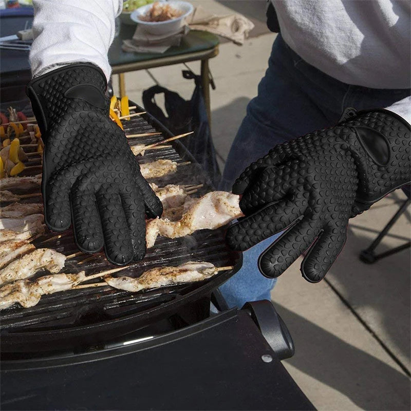 HeatShield Pro: 230°C Heat Resistant Silicone Oven and BBQ Gloves