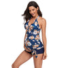 Maternity Long Swimsuit with Flower Pattern for Pregnant Women