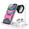 Foldable 4-in-1 Fast Wireless Charger Stand For iPhone 14, 13, 12, 11, 8, Apple Watches & AirPods...