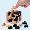 3D Wooden Cube Puzzle Educational Toy for Kids