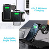 Foldable 4-in-1 Fast Wireless Charger Stand For iPhone 14, 13, 12, 11, 8, Apple Watches & AirPods...