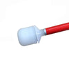 360° Rotating Wheel Blind Guide Cane with White Head - Folding Aluminum Alloy Stick