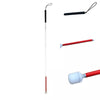 360° Rotating Wheel Blind Guide Cane with White Head - Folding Aluminum Alloy Stick - As show