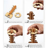 Wooden Unlock Puzzle Key Toy - Educational Brain Teaser