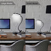 Flexible 5x Magnifier Table Top Desk Lamp - 3 Light Settings - USB - Black