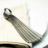 6-Piece Silver Stainless Steel Long Handle Spoon Set - European Tableware