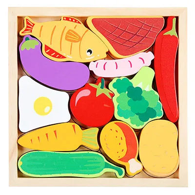 Colorful 3D Wooden Tangram Puzzle for Kids
