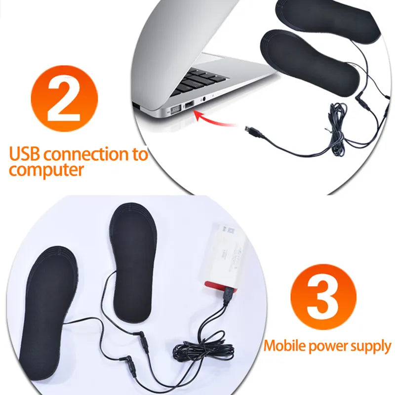 USB Heated Foot Insoles for Winter Sports