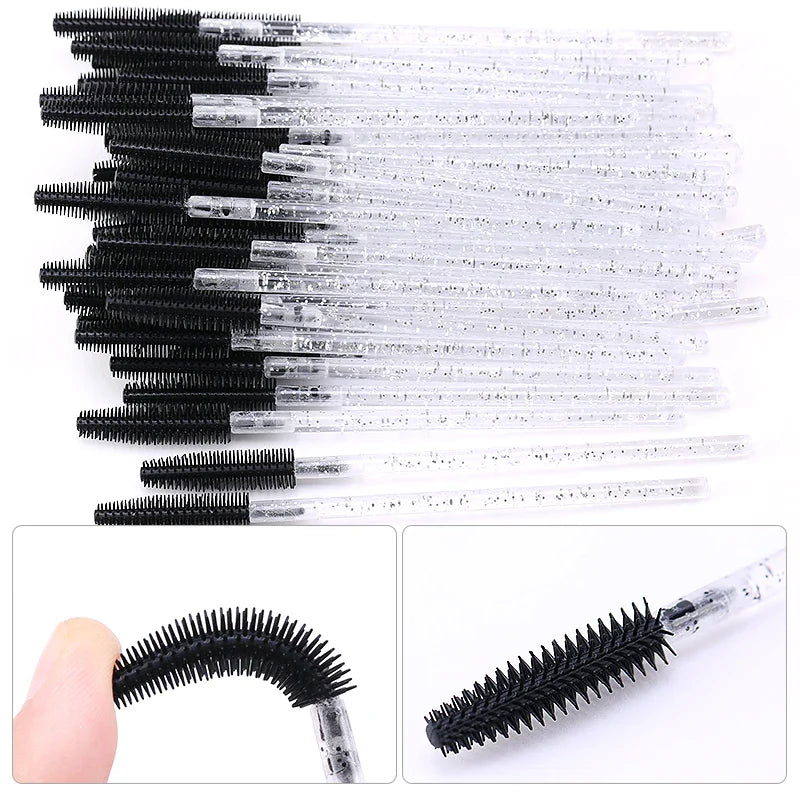20pcs Crystal Silicone Eye Makeup Brush Set with Diamond Handles