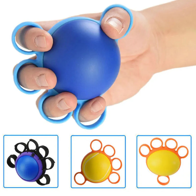 Hand Grip Strengthener Ball for Rehabilitation - 10lb Blue Silicone