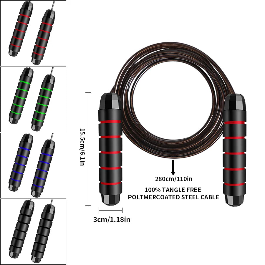 Adjustable Steel Wire Jump Rope for Rapid Fitness Training