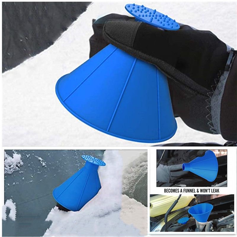 2022 New Car Ice Scraper Funnel for Windshield Deicing