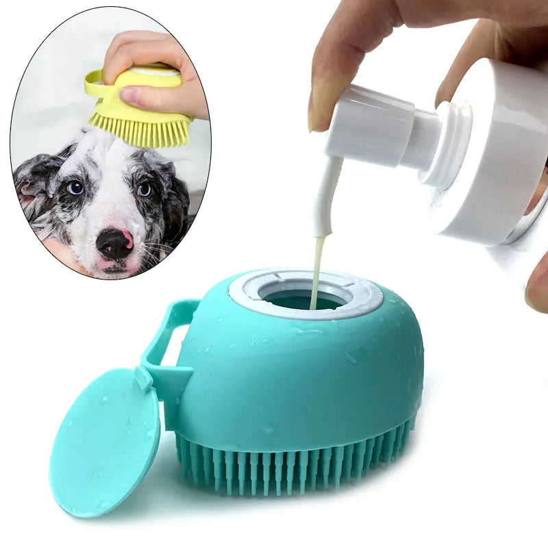 Soft Silicone Pet Bath Massage Gloves for Dogs and Cats - 4