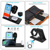 Foldable 4-in-1 Fast Wireless Charger Stand For iPhone 14, 13, 12, 11, 8, Apple Watches & AirPods...