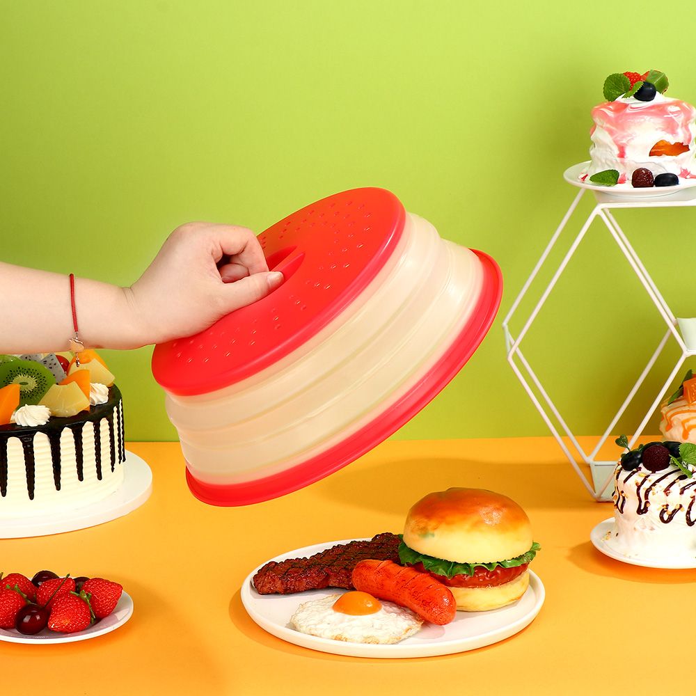 Foldable BPA-Free Silicone Microwave Oven Food Covers