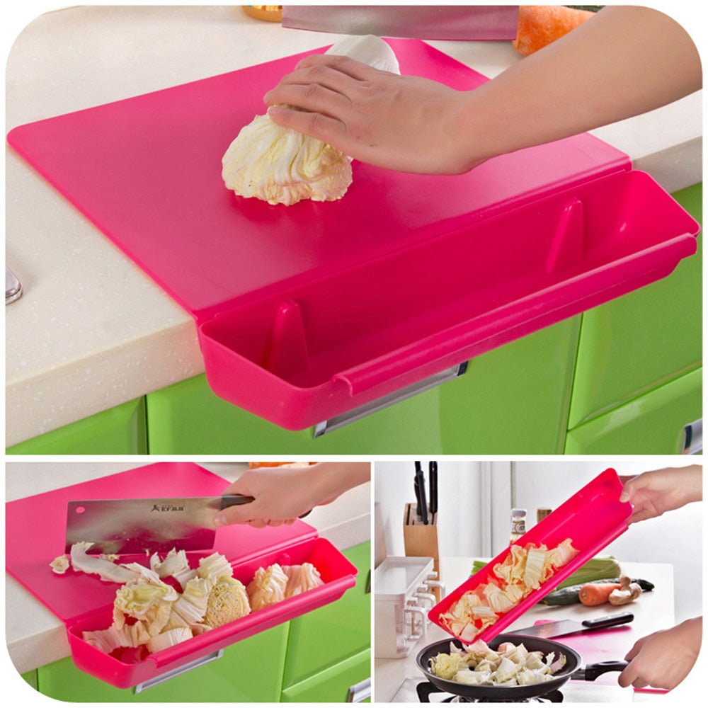 2-in-1 Creative Frosted Chopping Board - Cutting Board with Slot - A