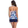 Maternity Long Swimsuit with Flower Pattern for Pregnant Women