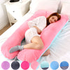 U-Shaped Pregnancy Pillow - Multi-Function Lumbar Support for Pregnant Women - Blue-Grey