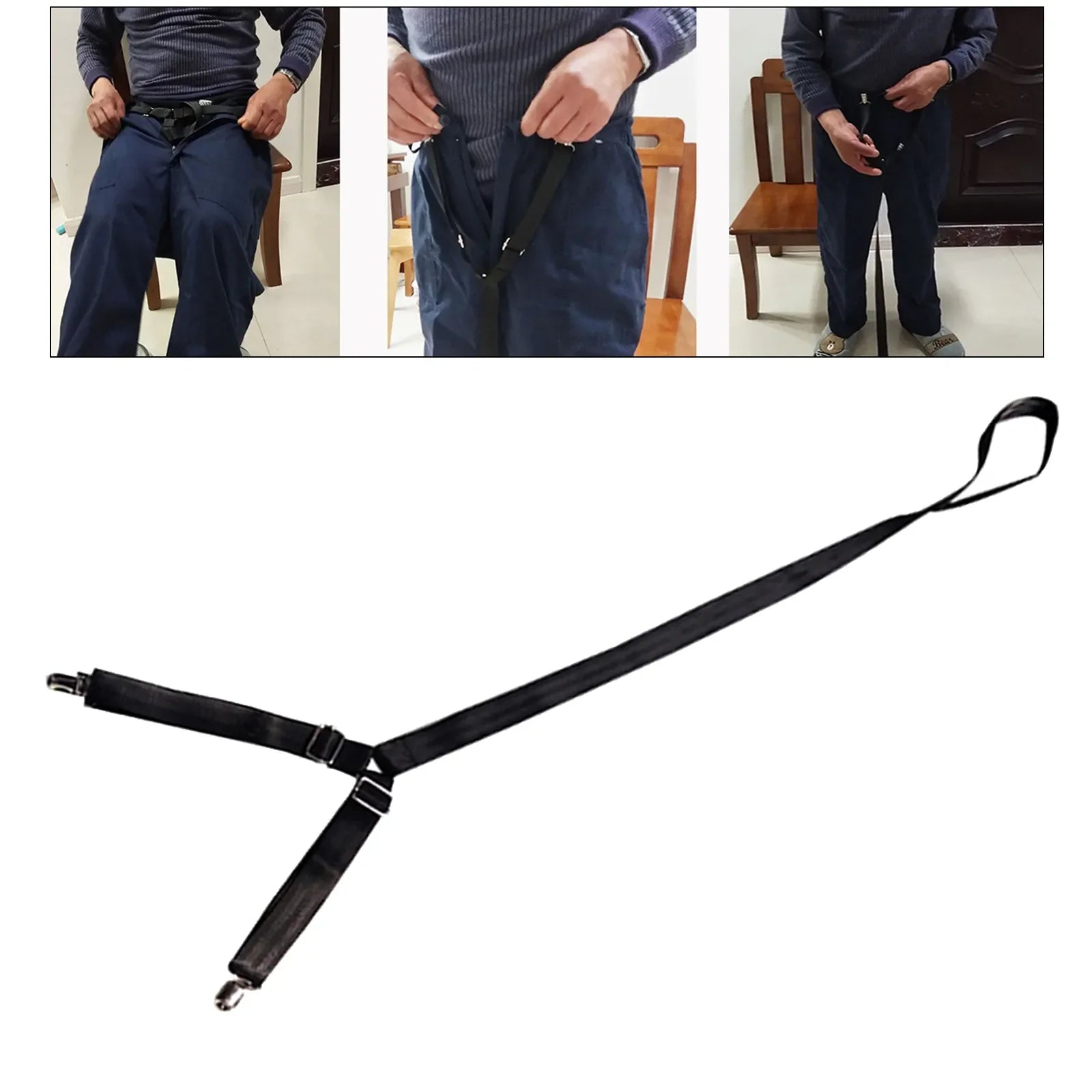Clip and Pull Dressing Aid Strap - Adjustable Pants Assist for Elderly and Handicap