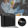 1L Car Interior Mini Trash Bin with Storage Tray and Clip Stand