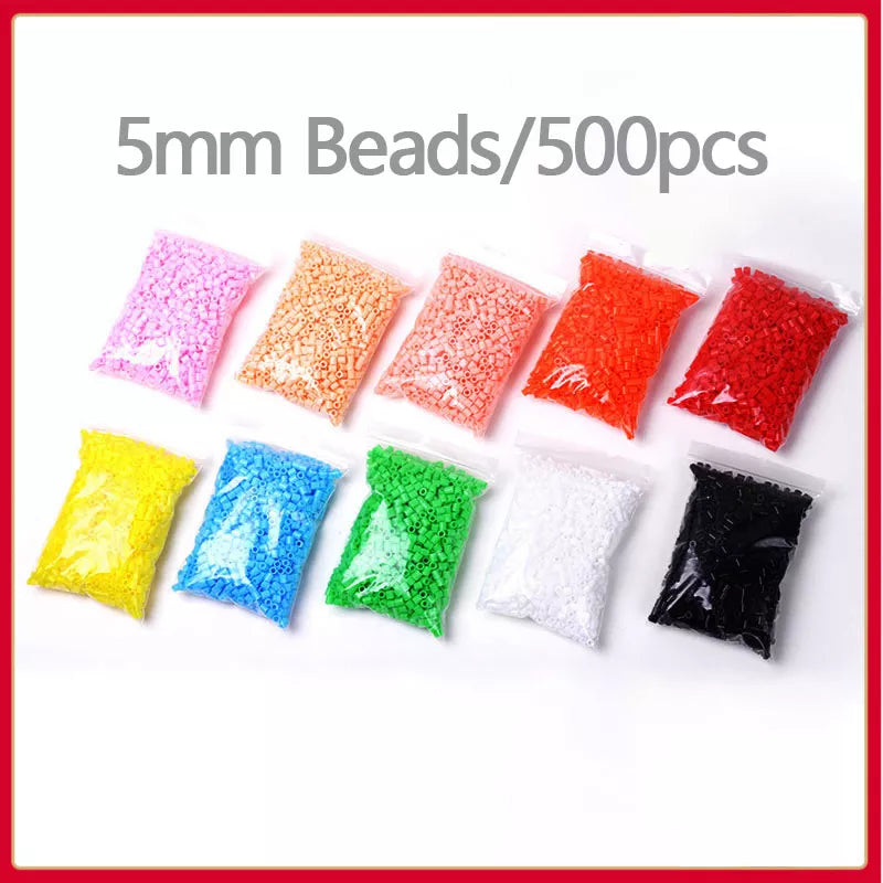 500 PCS 5mm Perler Iron Beads DIY Educational Toy