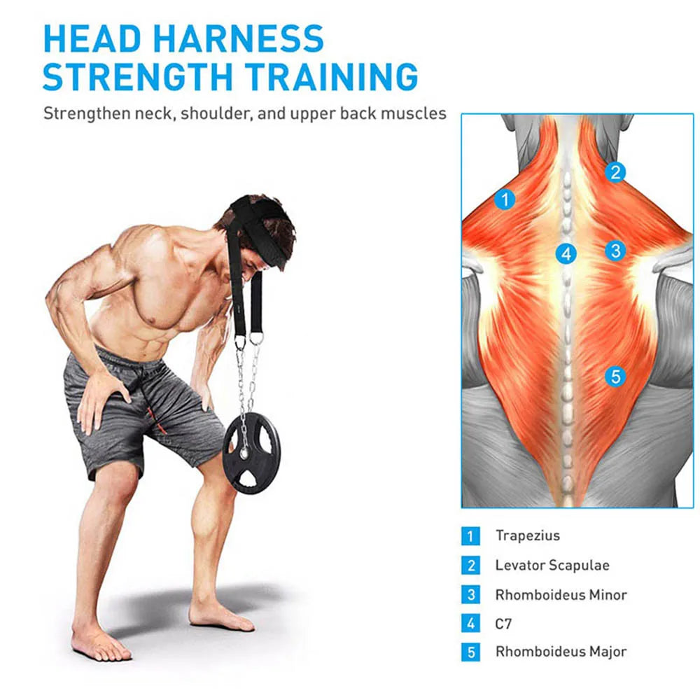Adjustable Head and Neck Training Harness for Gym Fitness
