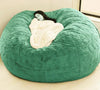 Soft and Warm 180x90cm Fur Bean Bag Bed Cover for Comfortable Living Room Furniture