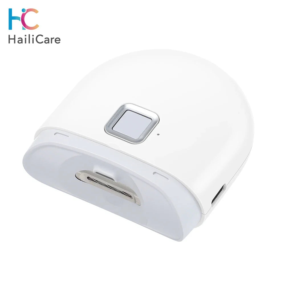 Electric Nail Clipper with Light - Automatic Trimmer for Baby, Pet Manicure & Care - White