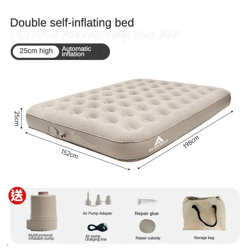 Inflatable Mattress with Built-in Electric Pump for Camping