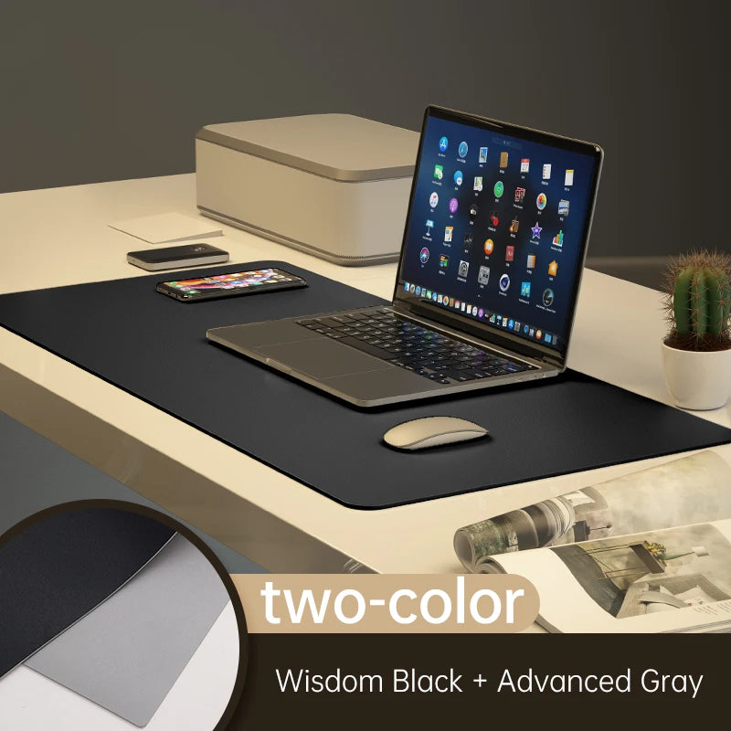Large Waterproof PU Leather Mouse Pad for Home Office