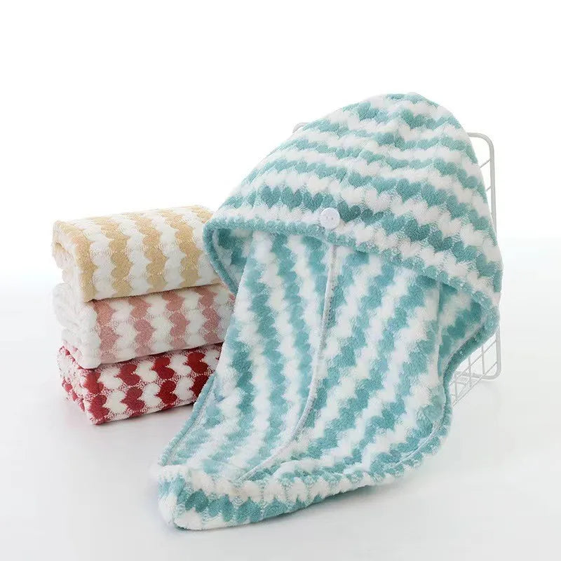 Pineapple Coral Fleece Hair Drying Turban - Quick Absorbent, 25x65cm