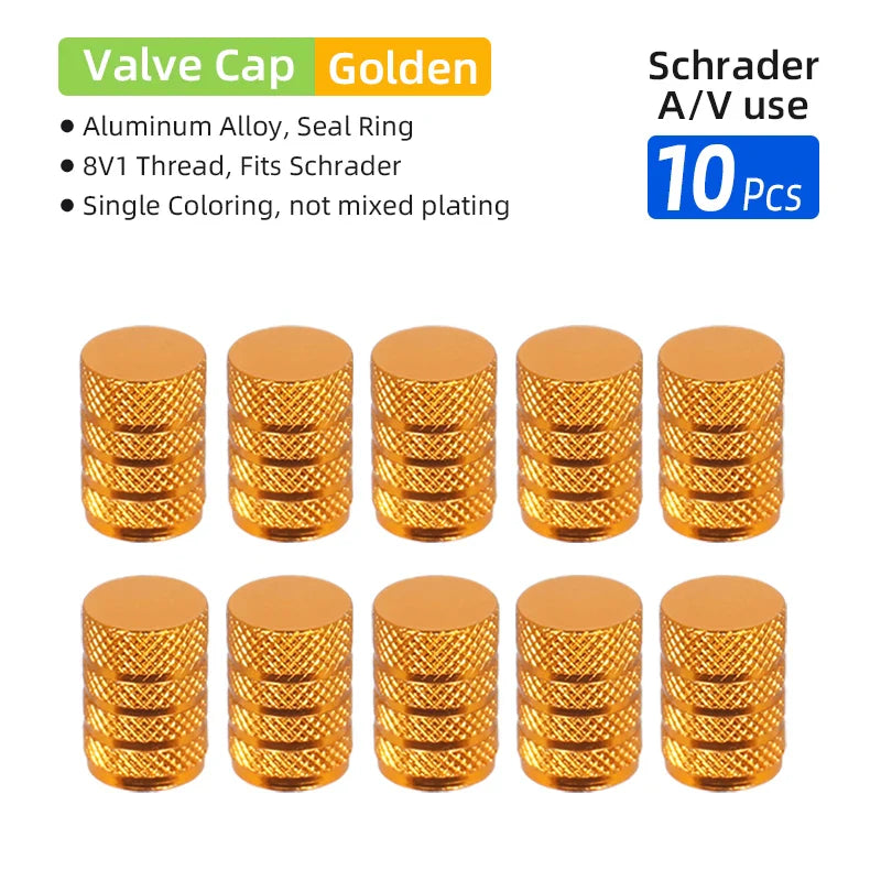 Aluminum Alloy Schrader Valve Dust Cover for Vehicles and Bikes