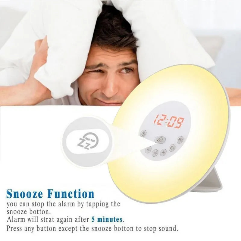 Sunrise/Sunset Simulation Alarm Clock with FM Radio