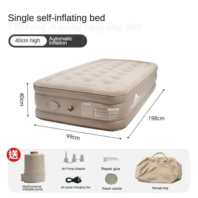 Inflatable Mattress with Built-in Electric Pump for Camping